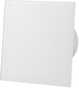 WENTYLATOR SZKLANY BIAŁY MAT WYŁ. CZASOWY Fi100