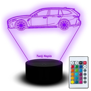 Lampka Na Biurko Statuetka Led Bmw Seria 3 Touring Competition Auto Imię