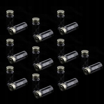 20 штук пустых запечатанных флаконов.