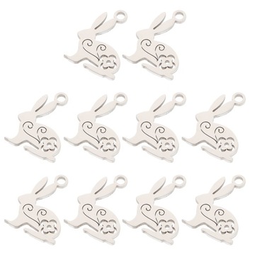 Bransoletka ze stali nierdzewnej Bunny Charms dla królika