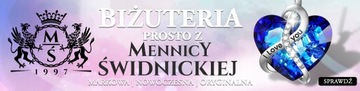 Mennica Świdnicka - Srebrny Komplet Cyrkonie Srebro Rocznica Urodziny