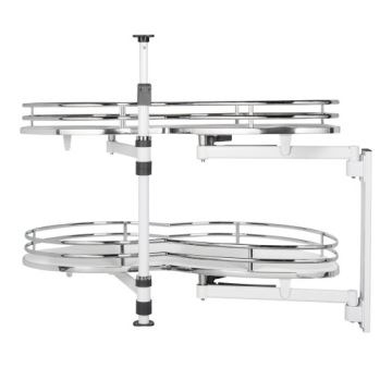 Kosz cargo narożne magic corner typu nerka prawa biały 900 mm - GN AMIX