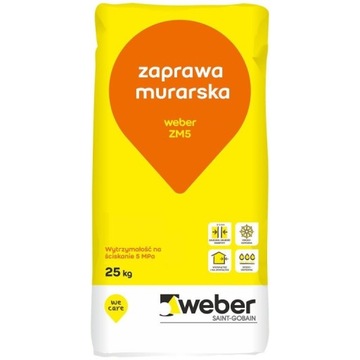 WEBER ZM5 - Cementowa zaprawa murarska 5MPa | 25kg