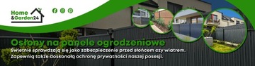 BRĄZOWA OSŁONA NA PŁOT LISTWY NA OGRODZENIE PANELE LAMELE 122X250CM