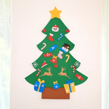 Ręcznie robiona edukacyjna tkanina filcowa DIY trójwymiarowa choinka