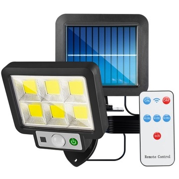 BARDZO MOCNA LAMPA SOLARNA HALOGEN LED CZUJNIK RUCHU ZMIERZCHU 15W 6500K