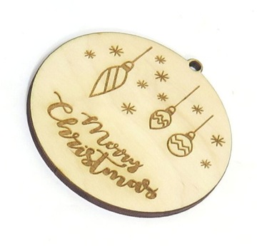 ДЕРЕВЯННЫЙ РОЖДЕСТВЕНСКИЙ ШАР КОРПОРАТИВНЫЙ ПОДАРОК ​​MC8