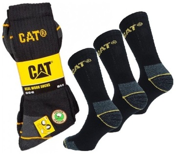 SKARPETY ROBOCZE WYSOKIE MĘSKIE CAT MOCNE Caterpillar WORK 3-PAK r. 39-42