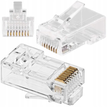 Wtyk RJ45 wtyki LAN końcówka internetowa sieciowa UTP kat.5e -20szt