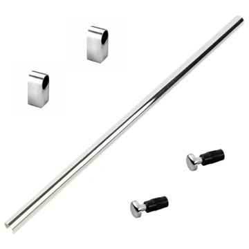 RELING KUCHENNY 100 CM CHROM + ZAŚLEPKI + UCHWYTY!