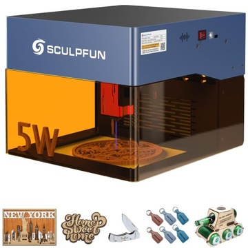 Grawerka laserowa Micro Desktop 10000mm/min SCULPFUN iCube Pro 5W 130*130mm