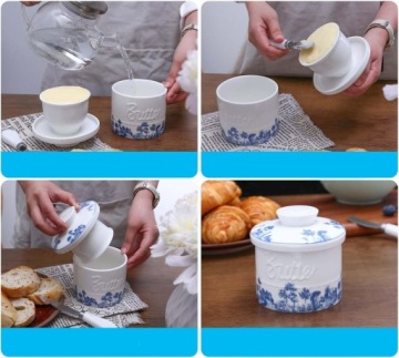 Контейнеры керамического масла с линией воды для смазки с маслом и крышкой