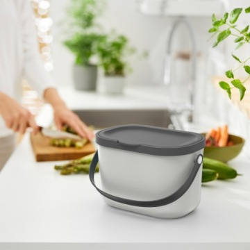 Корзина для сортировки мусора Rotho Albula 3,2 л BIO белая