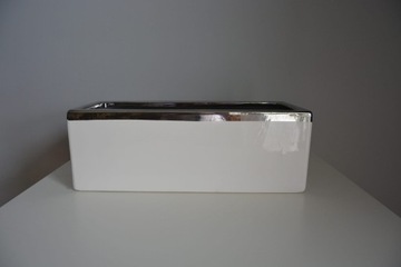 Osłonka ceramiczna rynna biała 38x16x13 cm