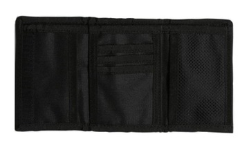 Portfel Damski Męski Sportowy Czarny Adidas Wallet Na Rzep Rozkładany Logo