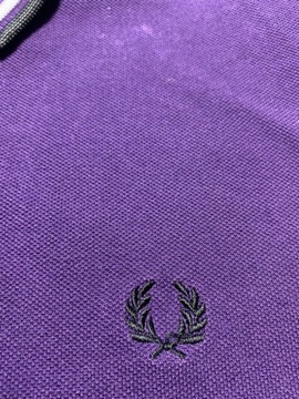 FRED PERRY ORYGINALNE FIOLETOWE POLO L