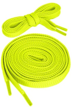 SZNURÓWKI SZNUROWADŁA PŁASKIE 7 mm 120 cm neon