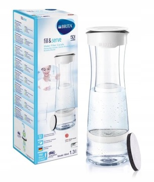 BRITA Fill& Serve karafka filtrująca wodę szara 1,3l + 1 wkład filtrujący