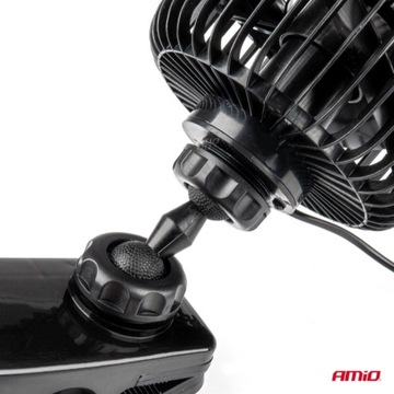 АВТОМОБИЛЬНЫЙ ВЕНТИЛЯТОР AMiO, ВЕНТИЛЯТОР С ЗАЖИМОМ, 12 В