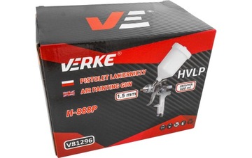 ПИСТОЛЕТ ДЛЯ ПОКРАСКИ HVLP, НАСАДКА 1,5мм, БАК 600 МЛ