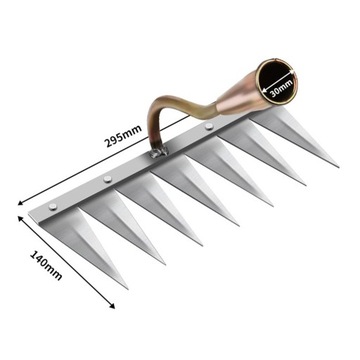 Инструмент для удаления сорняков Острая мотыга для газона с 7 медными зубьями
