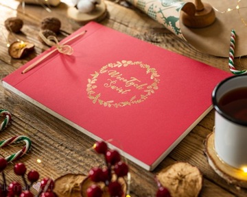 РОЖДЕСТВЕНСКИЙ фотоальбом большой Венок наклеенный 15х23 15х21 детский