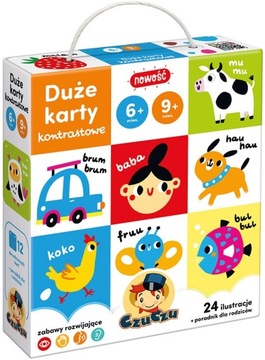 Czuczu Duże karty kontrastowe 6 i 9 mies.+