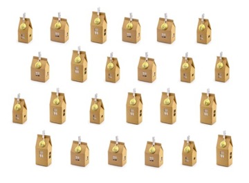 KALENDARZ ADWENTOWY Drewniany + 24 Domki Zestaw