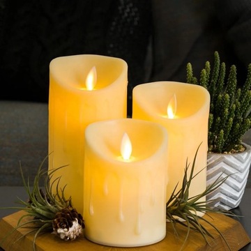 БОЛЬШАЯ СВЕЧА С ДВИЖУЩИМСЯ ПЛАМЕНЕМ ВЕЧНОЕ СВЕЧА НА АККУМУЛЯТОРЕ 15см 7027