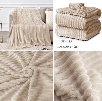 ТОЛСТОЕ ТИСНЕННОЕ ОДЕЯЛО С ПОЛОСАМИ 160х200см ПОКРЫТИЕ PLED