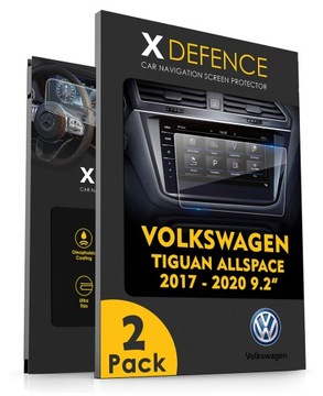2w1 SZKŁO OCHRONNE NA NAWIGACJĘ VOLKSWAGEN TIGUAN ALLSPACE 2017 2020 9.2