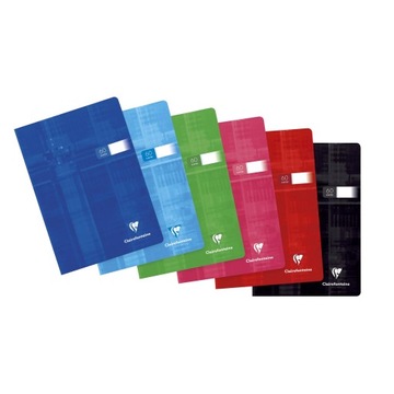 Zeszyt A5 60 kartek gładki Clairefontaine papier 90 g mix kolorów 10 szt