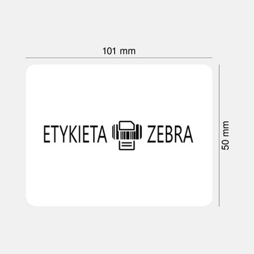 Etykiety termiczne Zebra białe 101x50mm fi 19mm