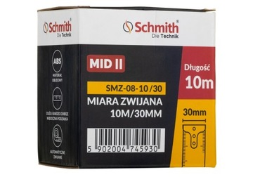 ИЗМЕРИТЕЛЬНАЯ ЛЕНТА SCHMITH ИЗМЕРИТЕЛЬНАЯ ЛЕНТА В РУКАНЕ ИЗМЕРИТЕЛЬНАЯ 10м x 30мм МАГНИТНЫЙ КАРАБИН