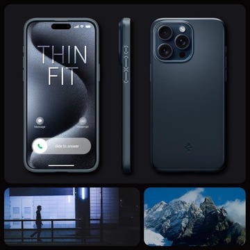 Чехол Spigen для iPhone 15 Pro Max, чехол, гибрид, тонкая задняя часть, чехол
