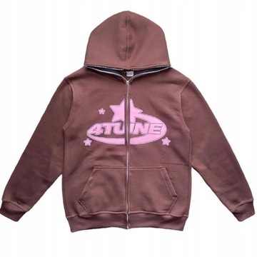 BLUZA Y2K Full Zip Hoodies Hip Hop Graphic Print H