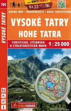 WYSOKIE TATRY MAPA TURYSTYCZNA SHOCART 701