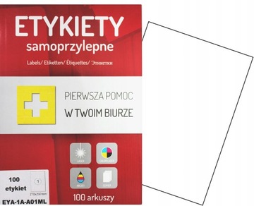 Etykiety samoprzylepne A4 100 arkuszy 210x297mm