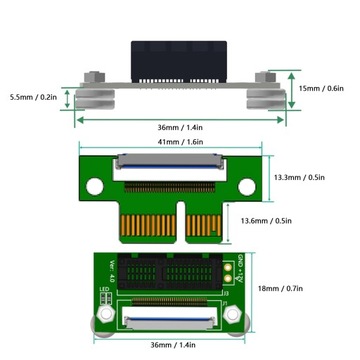 Удлинительный кабель PCI-E 1X Модель FPC с магнитом