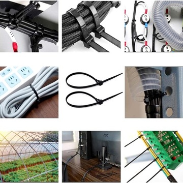 Кабельные стяжки Кабельные стяжки черные крепкие 2,5х200мм 100шт.