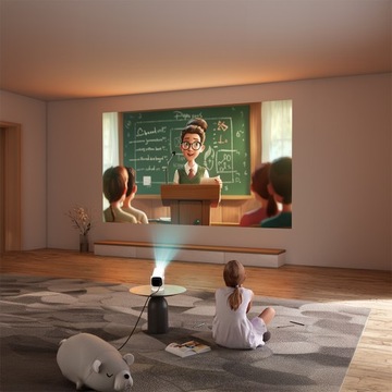 Projektor RZUTNIK PRZENOŚNY SMART 4K MINI Android 12 TV WiFi BT HDMI Etui