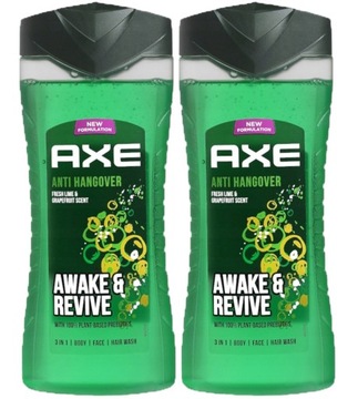 Axe AntiHangover Męski Żel pod prysznic Odświeżenie po Nocy (2x 400ml)