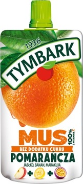 Tymbark Mus 100% pomarańcza marakuja banan 120 g