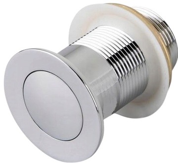 КОМПАКТНЫЙ СИФОН ДЛЯ УМЫВАЛЬНИКОВ + ХРОМИРОВАННАЯ ПРОБКА CLICK С ПЕРЕЛИВОМ