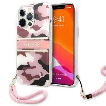 Guess Camo Strap etui +Smyczka obudowa pokrowiec cover do iPhone 13 Pro Max