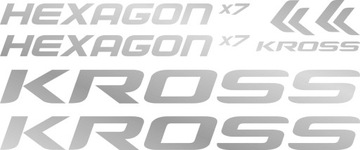 NAKLEJKI ZASTĘPCZE NA ROWER KROSS hexagon ODBLASK