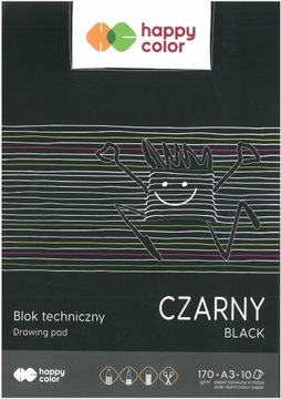 BLOK techniczny HAPPY COLOR A3 10/170g czarny
