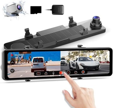 AZDOME Wideo rejestrator PREMIUM z kamera cofania karta Micro SD +moduł GPS