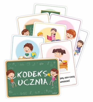 PLANSZE SZKOLNE - KODEKS UCZNIA ZASADY SZKOLNE - (17 kart) - LearnHow