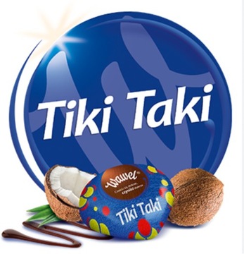 Tiki Taki Wawel Кокосовые шоколадные конфеты 1000г 1кг кокосовые конфеты и помады